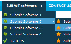 slide tree menu Html Form Multiple Buttons