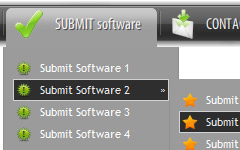 vertical submenu css HTML Buttons WinXP Style