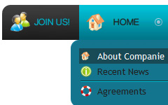 javascript css template Horizontal Drop Menus