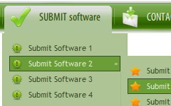 template menu horizontal Web Vista Button