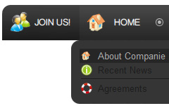dynamic javascript menu Liquid Look Menu Buttons