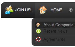 horizontal menu bar in html 3 State Image Rollover Menu