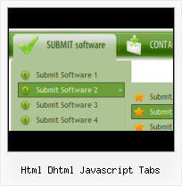 Html Dhtml Javascript Tabs Down Menu Website